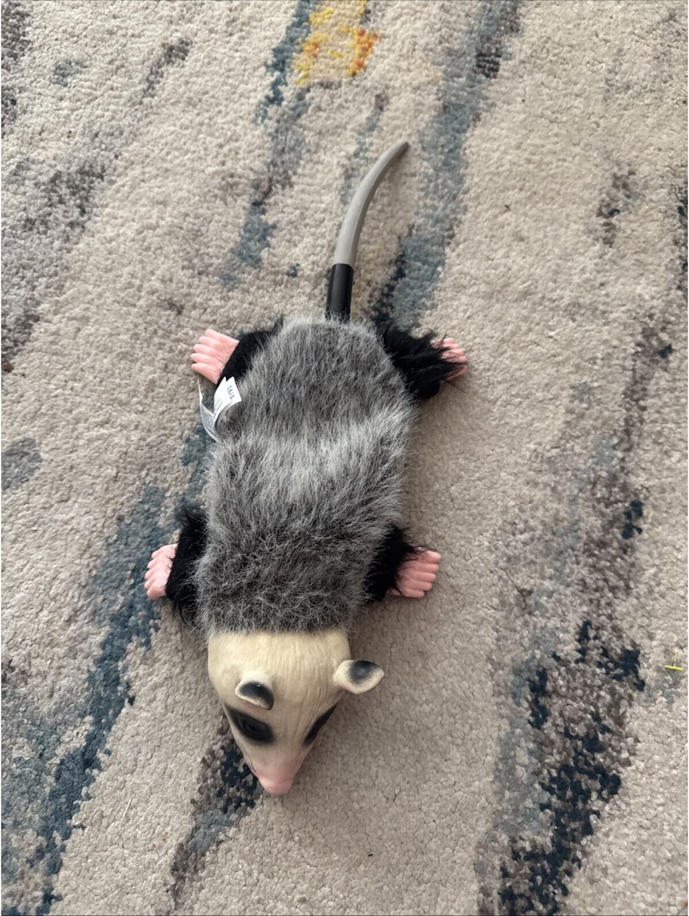 Hyper Pet Real Skinz Plush Dog Toy with Squeaker, Opossum